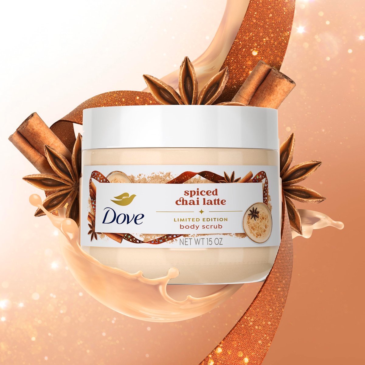 Dove Scrub Cinnamon Pumpkin Pie - Exfoliating Body Scrub, Moisturizing Skin Care, 15 oz - görsel 3