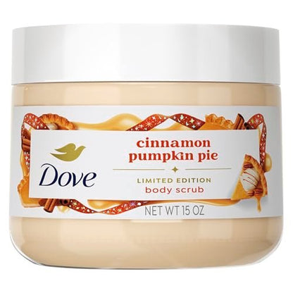 Dove Scrub Cinnamon Pumpkin Pie - Exfoliating Body Scrub, Moisturizing Skin Care, 15 oz