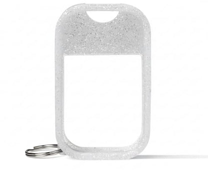 Touchland Protective Silicone Case with Keyring – Frosted Sparkle – Compatible with 1 FL OZ Hand Sanitizer