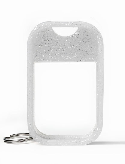 Touchland Protective Silicone Case with Keyring – Frosted Sparkle – Compatible with 1 FL OZ Hand Sanitizer