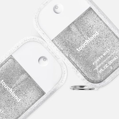 Touchland Protective Silicone Case with Keyring – Frosted Sparkle – Compatible with 1 FL OZ Hand Sanitizer