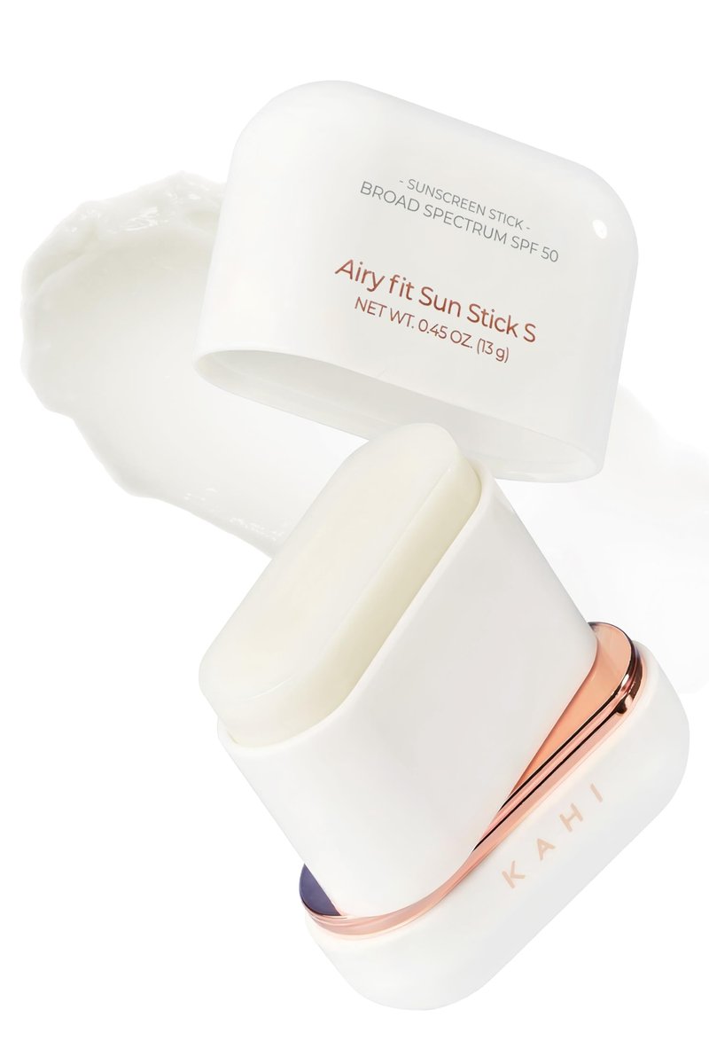 KAHI Airy Fit Sun Stick S - SPF 50+ Triple Functional Broad Spectrum Face Sunscreen Stick - Waterproof, Sweatproof & Sandproof - Ultra-Lightweight & Non-Greasy Sun Shield - Korean Skin Care 0.45 oz Avelisse