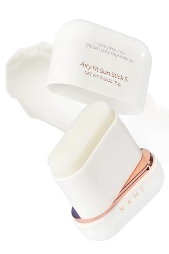 KAHI Airy Fit Sun Stick S - SPF 50+ Triple Functional Broad Spectrum Face Sunscreen Stick - Waterproof, Sweatproof & Sandproof - Ultra-Lightweight & Non-Greasy Sun Shield - Korean Skin Care 0.45 oz Avelisse