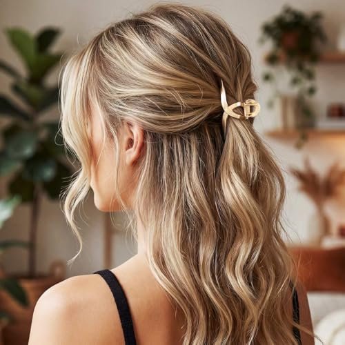 CAKURE Gold Hair Clips Mini Claw Clips for Thin Hair - Pack of 2 Women's Hair Accessories - görsel 14