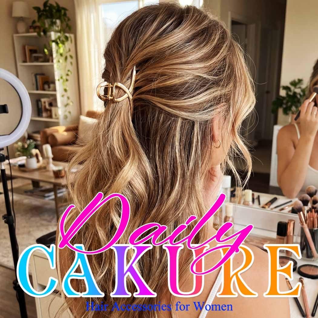 CAKURE Gold Hair Clips Mini Claw Clips for Thin Hair - Pack of 2 Women's Hair Accessories - görsel 9