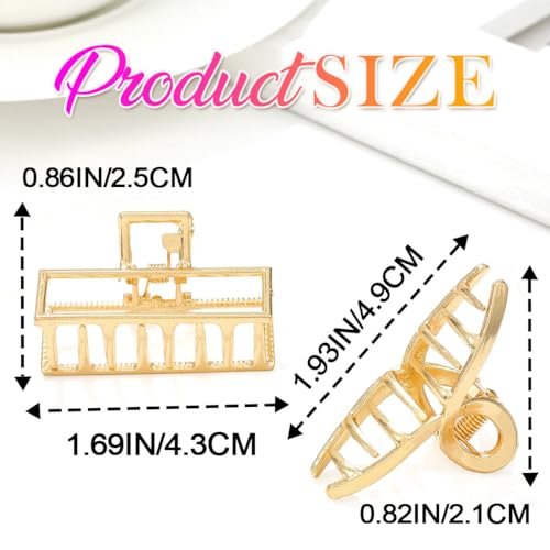 CAKURE Gold Hair Clips Mini Claw Clips for Thin Hair - Pack of 2 Women's Hair Accessories - görsel 4