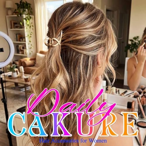 CAKURE Gold Hair Clips Mini Claw Clips for Thin Hair - Pack of 2 Women's Hair Accessories - görsel 10