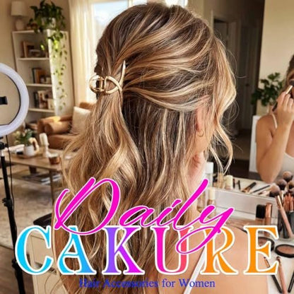 CAKURE Gold Hair Clips Mini Claw Clips for Thin Hair - Pack of 2 Women's Hair Accessories