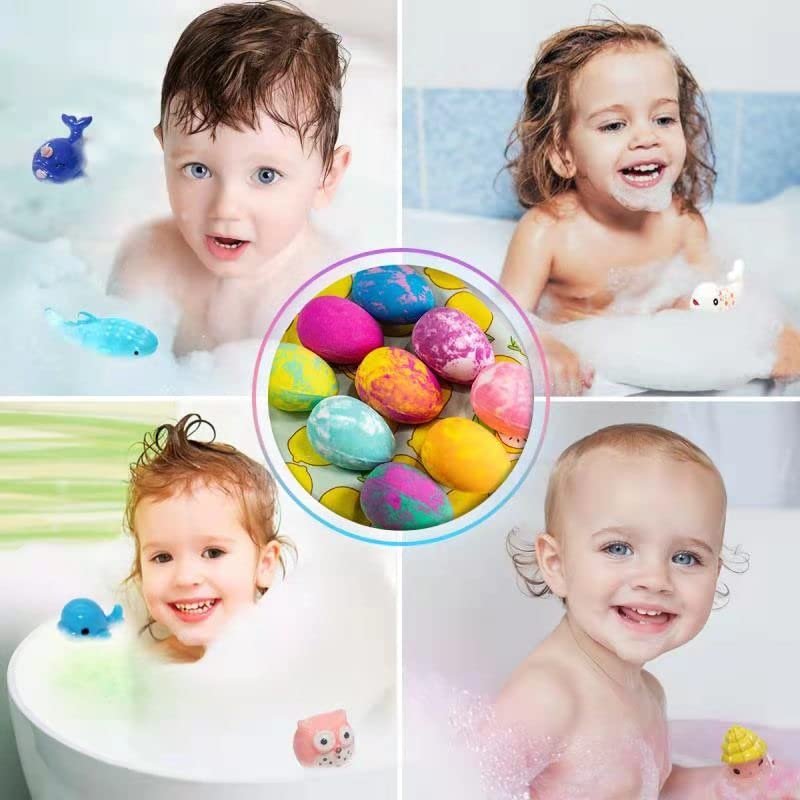 Easter Bath Bombs for Kids with Surprise Toys Inside – 12 Pack Fizzy Dinosaur Egg Bath Bombs, Easter Basket Stuffers for Boys & Girls Avelisse
