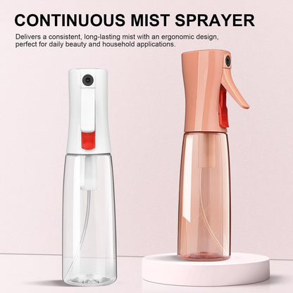 Bepkac Continuous Spray Bottle for Hair – Fine Mist Water Mister, Empty Spray Bottles (2-Pack, 6.1 OZ) for Styling, Cleaning, Plants, Barbers & Salons