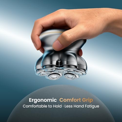 MAXGROOM® PRO 7D Head Shaver for Bald Men - Electric Head Razor with 7D Flexible Blades, IPX6 Waterproof, LED Display, 2 Speed Settings, Long Battery Life, Cooling Design, Premium Gifts for Men Avelisse
