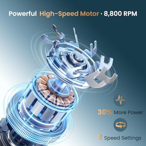 MAXGROOM® PRO 7D Head Shaver for Bald Men - Electric Head Razor with 7D Flexible Blades, IPX6 Waterproof, LED Display, 2 Speed Settings, Long Battery Life, Cooling Design, Premium Gifts for Men Avelisse