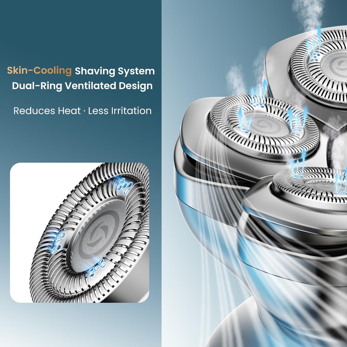 MAXGROOM® PRO 7D Head Shaver for Bald Men - Electric Head Razor with 7D Flexible Blades, IPX6 Waterproof, LED Display, 2 Speed Settings, Long Battery Life, Cooling Design, Premium Gifts for Men Avelisse