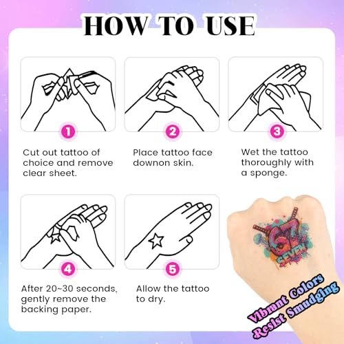 180-Piece 6 & 7 Birthday Temporary Tattoos – Drip Baseball & Ice Cream Party Decorations for Kids and Adults - görsel 4