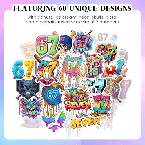180-Piece 6 & 7 Birthday Temporary Tattoos – Drip Baseball & Ice Cream Party Decorations for Kids and Adults - görsel 10