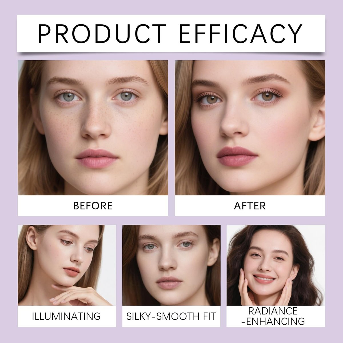 Bekoeen Eye & Cheek Palette - 4-in-1 Eyeshadow, Highlighter & Contour Makeup Palette for Natural Glow Avelisse