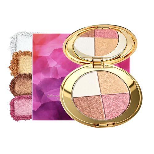 NUNUDA 4-in-1 Eyes & Cheeks Makeup Palette – Eyeshadow, Blush, Highlighter & Bronzer with Smooth Velvet Texture, Travel-Friendly Full Face Makeup Kit, Perfect Gift for Women Avelisse
