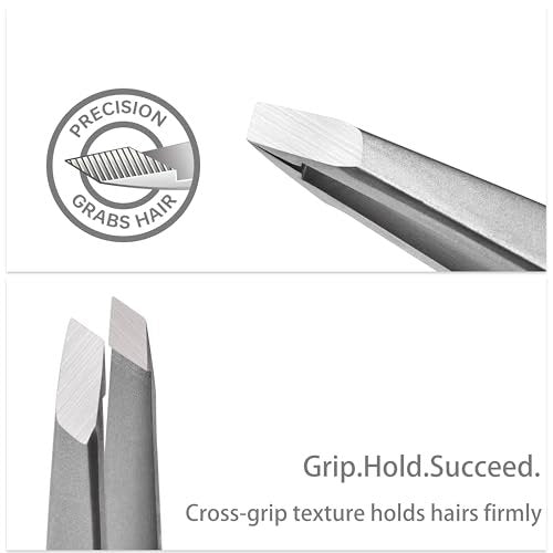 Picksweet Precision Slanted Tweezers for Women – Stainless Steel Facial Hair Removal Tool with Travel Case - görsel 6