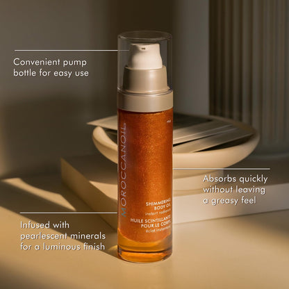 Moroccanoil Shimmering Body Oil – 1.7 Fl Oz | Radiant, Hydrating Glow Avelisse
