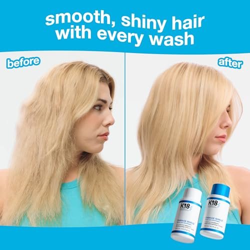 K18 Damage Shield Wash Care Set | Full-Size Color-Safe Shampoo & Conditioner | Reduces Frizz, Tangles & Protects Hair Health Avelisse