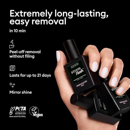 Manucurist New Top Coat Gel Nail Polish Xtrem Flash – Long Lasting Gel Top Coat, Quick Shine, Vegan, Made in France (0.5 Fl Oz) Avelisse
