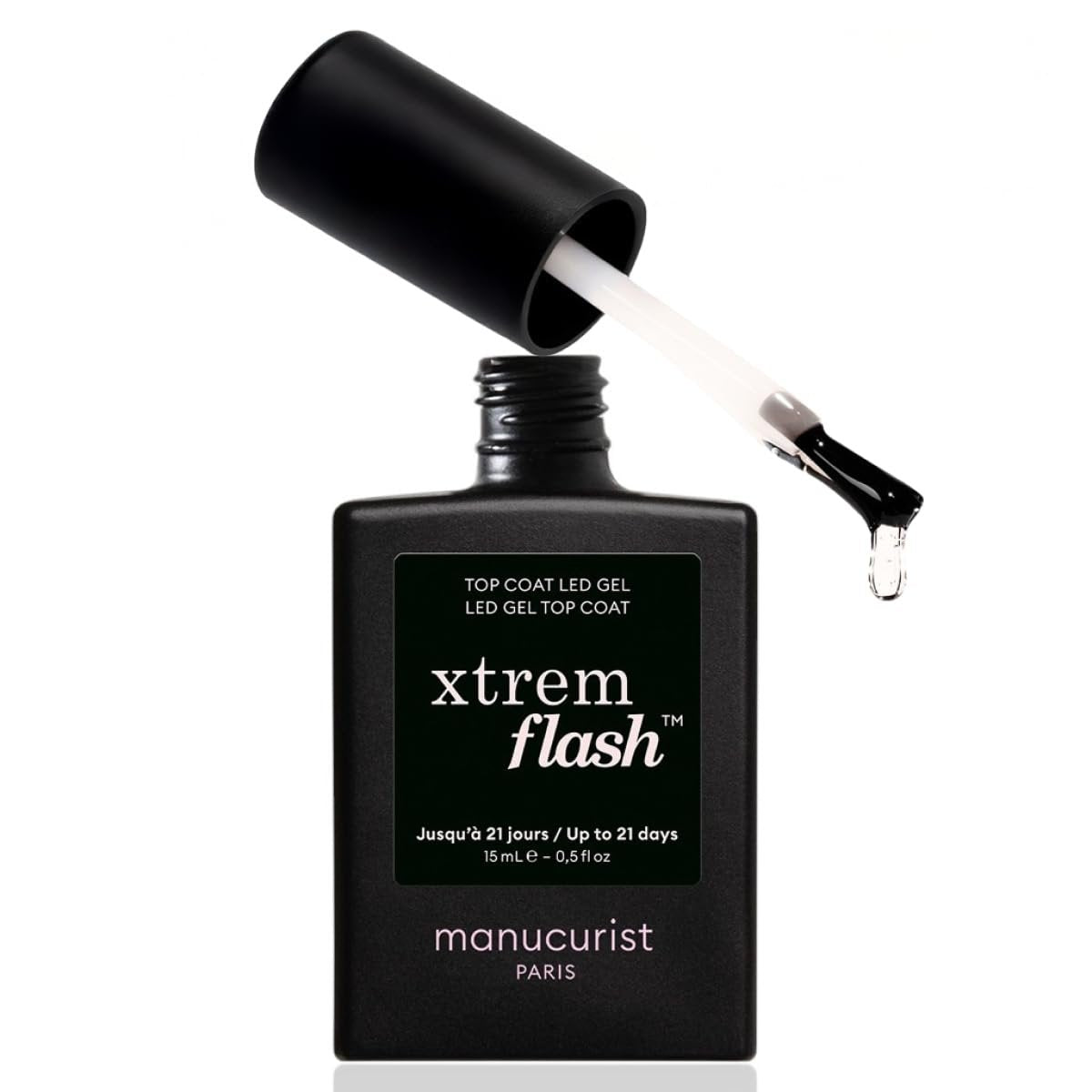 Manucurist New Top Coat Gel Nail Polish Xtrem Flash – Long Lasting Gel Top Coat, Quick Shine, Vegan, Made in France (0.5 Fl Oz) Avelisse