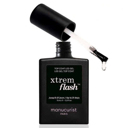 Manucurist New Top Coat Gel Nail Polish Xtrem Flash – Long Lasting Gel Top Coat, Quick Shine, Vegan, Made in France (0.5 Fl Oz) Avelisse