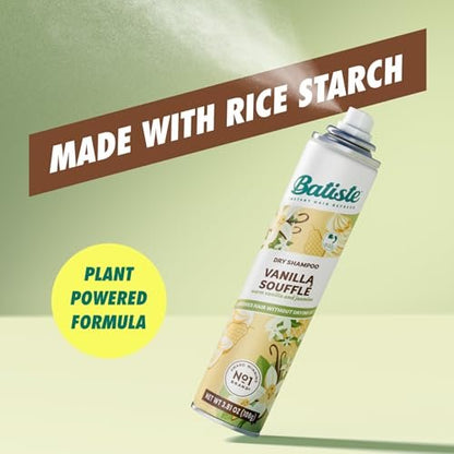 Batiste Dry Shampoo, Vanilla Souffle, 3.81 oz - Instantly Refresh Hair & Absorb Oil Between Washes
