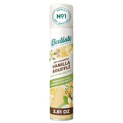 Batiste Dry Shampoo, Vanilla Souffle, 3.81 oz - Instantly Refresh Hair & Absorb Oil Between Washes