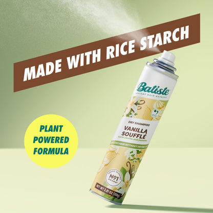 Batiste Dry Shampoo, Vanilla Souffle, 3.81 oz - Instantly Refresh Hair & Absorb Oil Between Washes