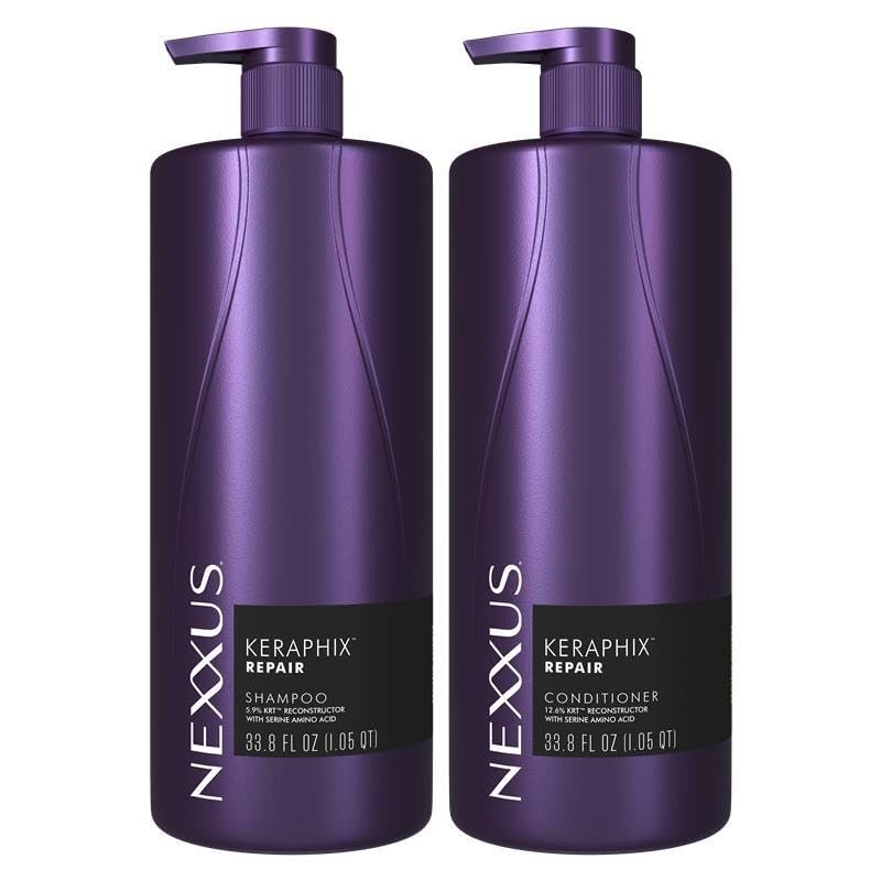 Nexxus KERAPHIX Shampoo & Conditioner 2 Pack – Damaged Hair Repair with Keratin Resistance Therapy, 33.8 Fl Oz Each Avelisse