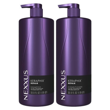 Nexxus KERAPHIX Shampoo & Conditioner 2 Pack – Damaged Hair Repair with Keratin Resistance Therapy, 33.8 Fl Oz Each Avelisse