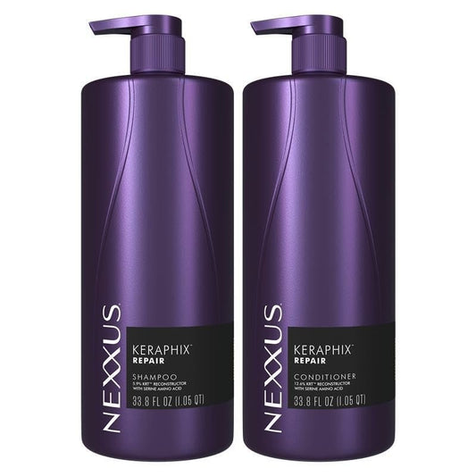 Nexxus KERAPHIX Shampoo & Conditioner 2 Pack – Damaged Hair Repair with Keratin Resistance Therapy, 33.8 Fl Oz Each Avelisse