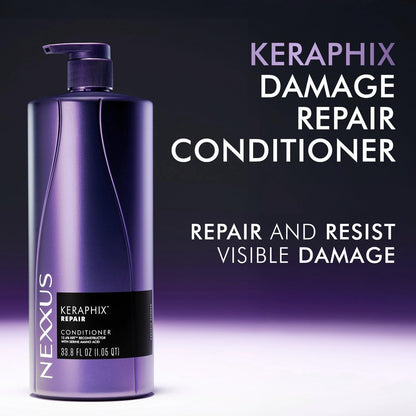 Nexxus KERAPHIX Shampoo & Conditioner 2 Pack – Damaged Hair Repair with Keratin Resistance Therapy, 33.8 Fl Oz Each Avelisse