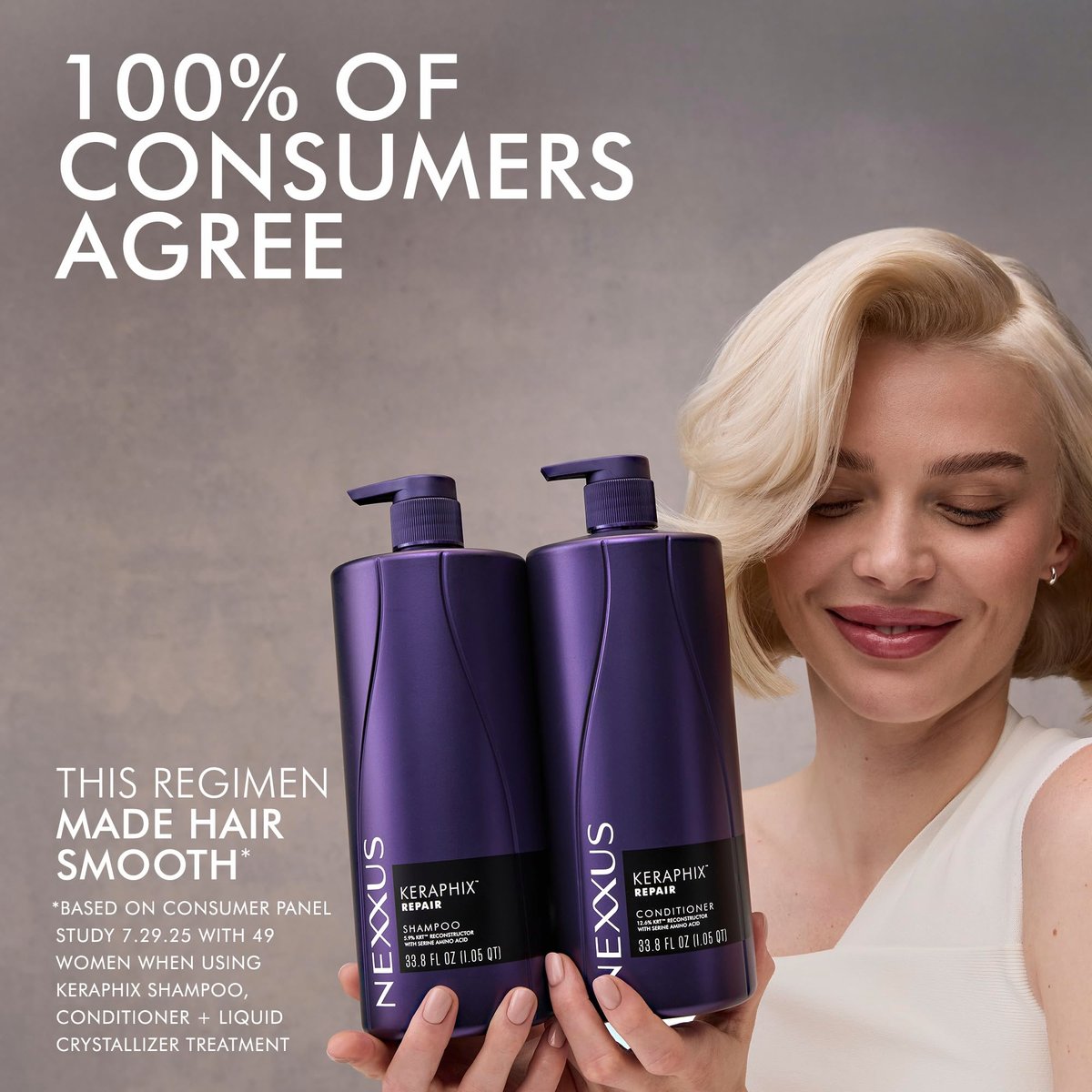 Nexxus KERAPHIX Shampoo & Conditioner 2 Pack – Damaged Hair Repair with Keratin Resistance Therapy, 33.8 Fl Oz Each Avelisse