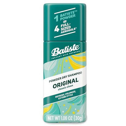 Batiste Powder Dry Shampoo – Original Scent, Oil-Absorbing, Non-Aerosol, TSA Compliant (1.06 oz)