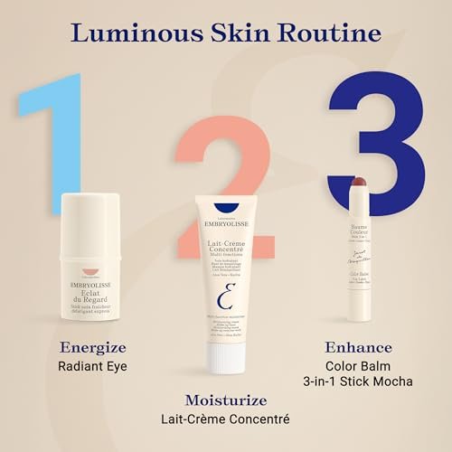 Embryolisse Color Balm 3-in-1 Stick, Mocha - Multi-Use Tint for Eyes, Lips & Cheeks, Hydrating Balm with Centella Asiatica & Aloe Vera, Vegan, Fragrance Free, 0.08 oz Avelisse