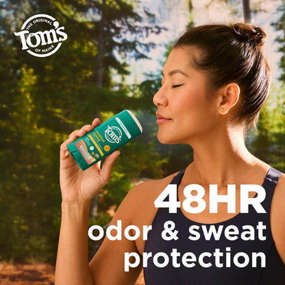 Tom's of Maine Tropical Island Antiperspirant for Men and Women, 48-Hour Odor and Sweat Protection, No Artificial Fragrances, Dyes, or Preservatives, Baking Soda Free, 3.25 oz