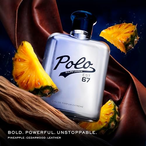 Ralph Lauren Polo 67 Extreme Men's Eau de Parfum - Gourmand Scent with Caramelized Pineapple, Cedarwood & Leather Accords - 4.2 Fl Oz Avelisse