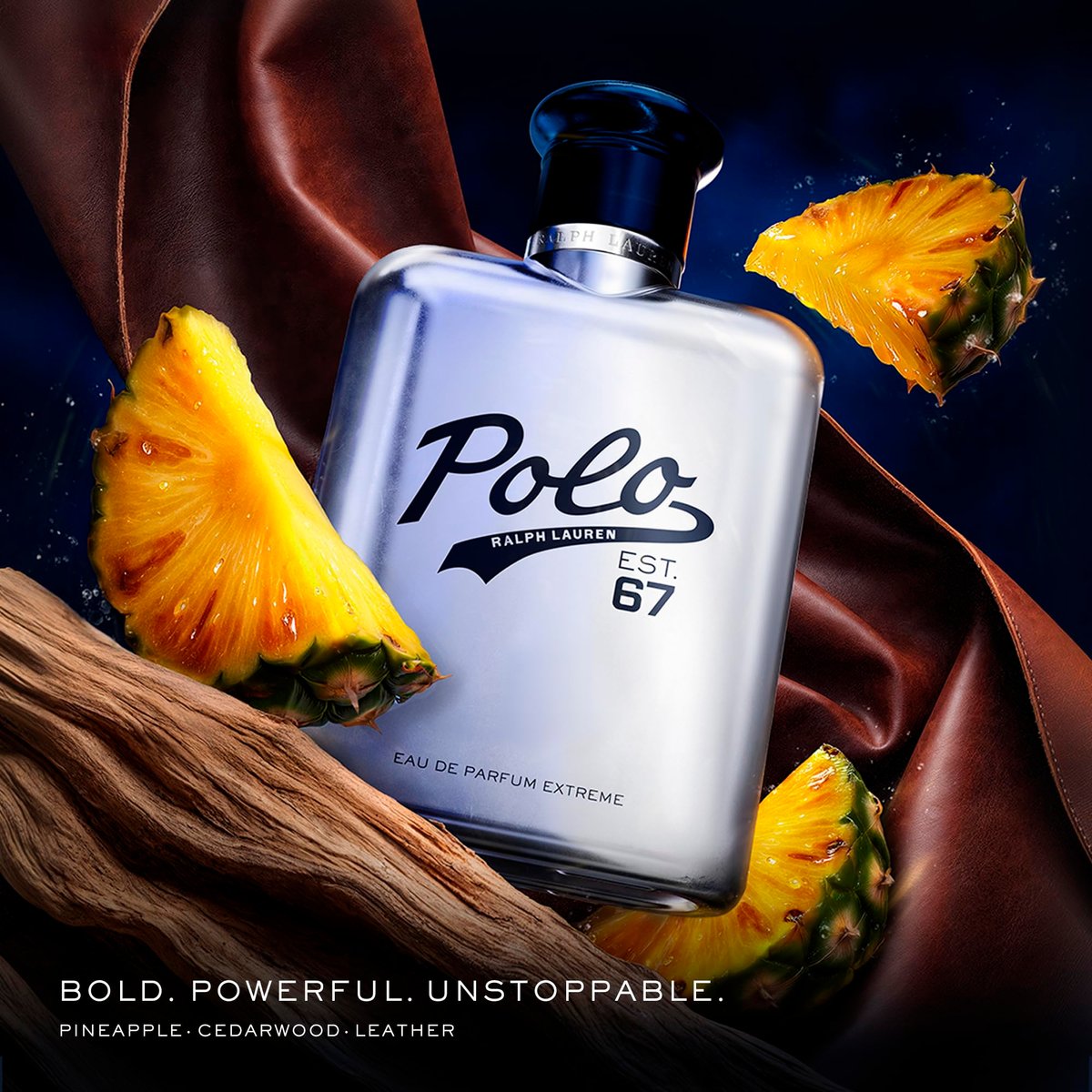 Ralph Lauren Polo 67 Extreme Men's Eau de Parfum - Gourmand Scent with Caramelized Pineapple, Cedarwood & Leather Accords - 4.2 Fl Oz Avelisse