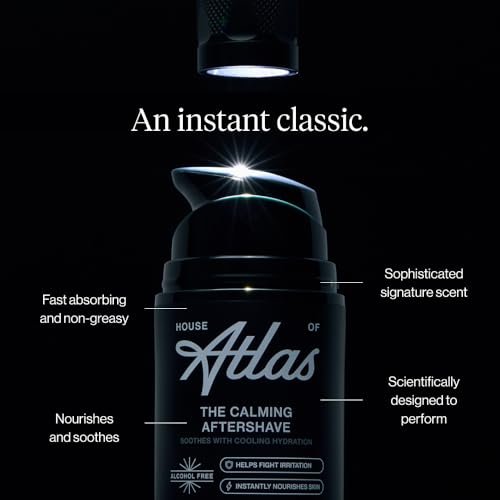 House of Atlas Calming Aftershave for Men – Alcohol-Free Hydrating Post-Shave Lotion with Aloe, Chamomile & Witch Hazel, 1.7 Fl Oz - görsel 6