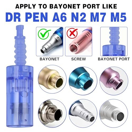 20-Pack Microneedling Pen Cartridges for Dr. Pen A6 – 0.25mm 24-Pin Needles, Easy Home Use Avelisse