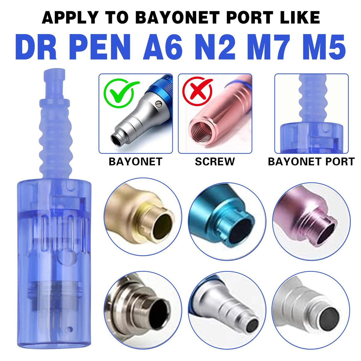 20-Pack Microneedling Pen Cartridges for Dr. Pen A6 – 0.25mm 24-Pin Needles, Easy Home Use Avelisse