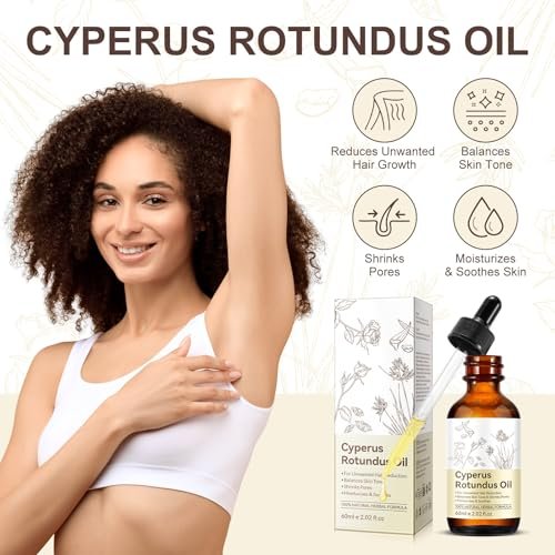 NIFEISHI Cyperus Rotundus Oil for Hair Removal – Natural Formula to Reduce Unwanted Body Hair Growth, Shrink Pores, Moisturize & Soothe Skin – Gentle & Suitable for All Skin Types – 2.02 Fl Oz / 60ml - görsel 6