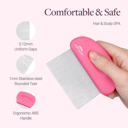 GOO GOO Tape Remover Comb - Professional Stainless Steel Tape in Hair Extensions Removal Tool with Metal Teeth Comb for Effective Adhesive Clean and Hair Damage Reduction