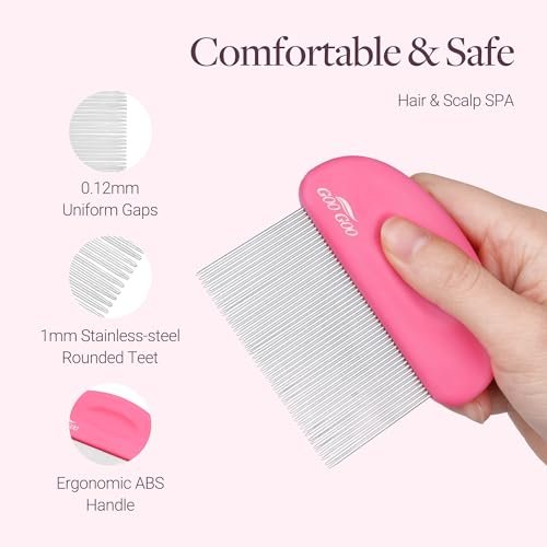 GOO GOO Tape Remover Comb - Professional Stainless Steel Tape in Hair Extensions Removal Tool with Metal Teeth Comb for Effective Adhesive Clean and Hair Damage Reduction - görsel 6