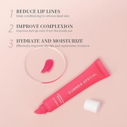 Summer Special Lip Balm Butter Set - 5-Piece Natural Shea Butter & Avocado Oil Hydrating Lip Care Gift Set - görsel 4