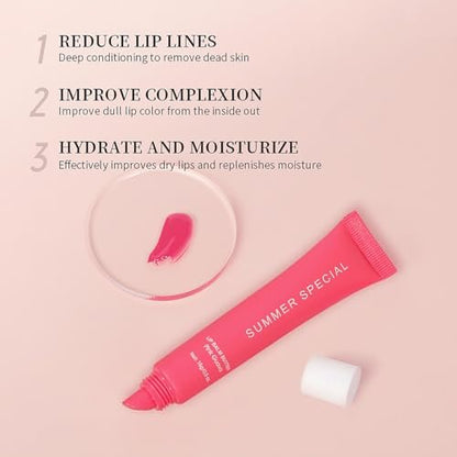 Summer Special Lip Balm Butter Set - 5-Piece Natural Shea Butter & Avocado Oil Hydrating Lip Care Gift Set