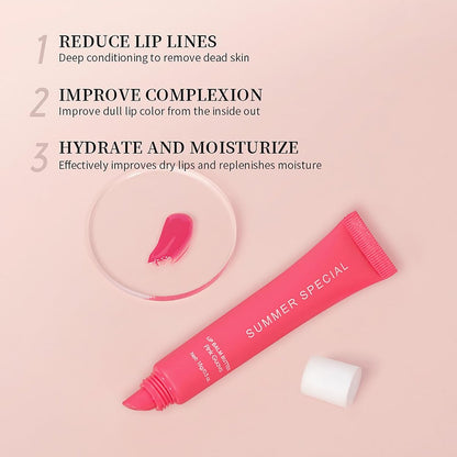 Summer Special Lip Balm Butter Set - 5-Piece Natural Shea Butter & Avocado Oil Hydrating Lip Care Gift Set
