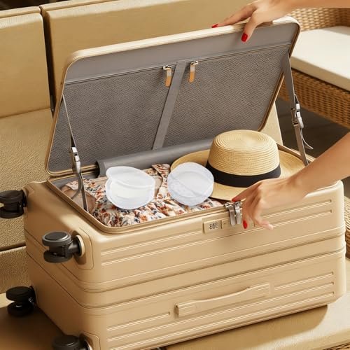 TAHULIK 4-Pack Cotton Round Holder – Plastic Cosmetic Pads Dispenser, Portable Travel Square Container for Removing Balls - görsel 14